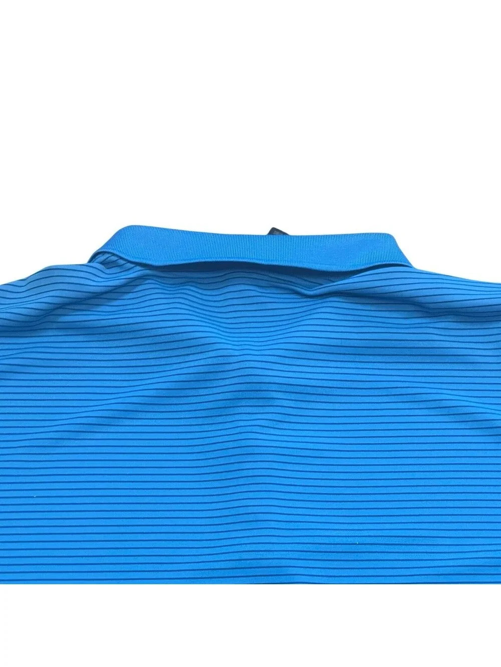 Adidas Polo Shirt Mens 2XL Blue Striped Short Sleeve